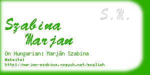 szabina marjan business card