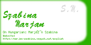 szabina marjan business card